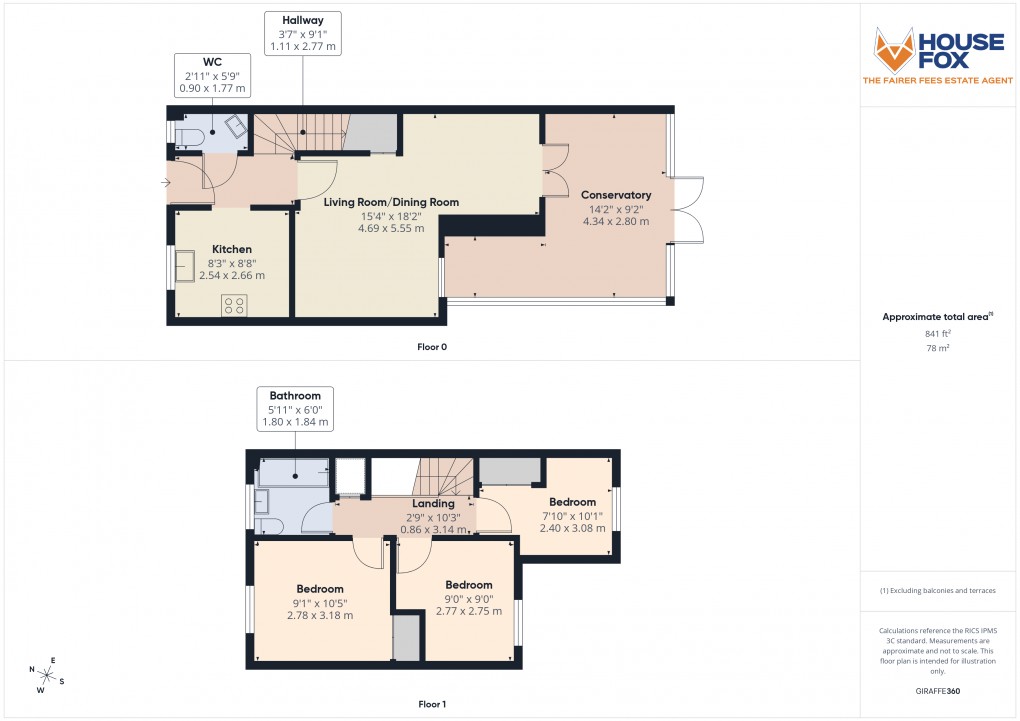 Floorplan for St Georges, Weston-Super-Mare, Somerset