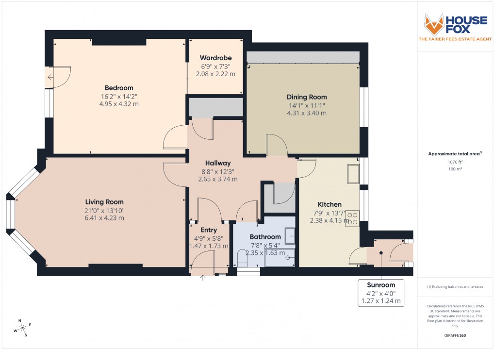 Floorplan for Highbury Parade, Weston-Super-Mare, Somerset