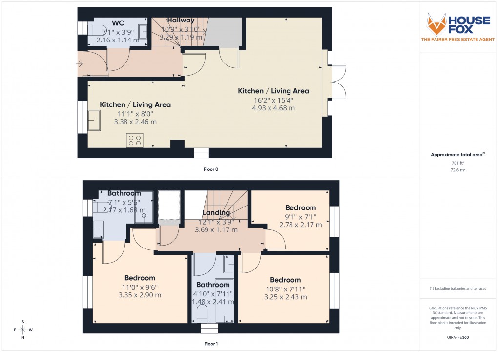 Floorplan for Proctor Drive, Weston-Super-Mare, Somerset