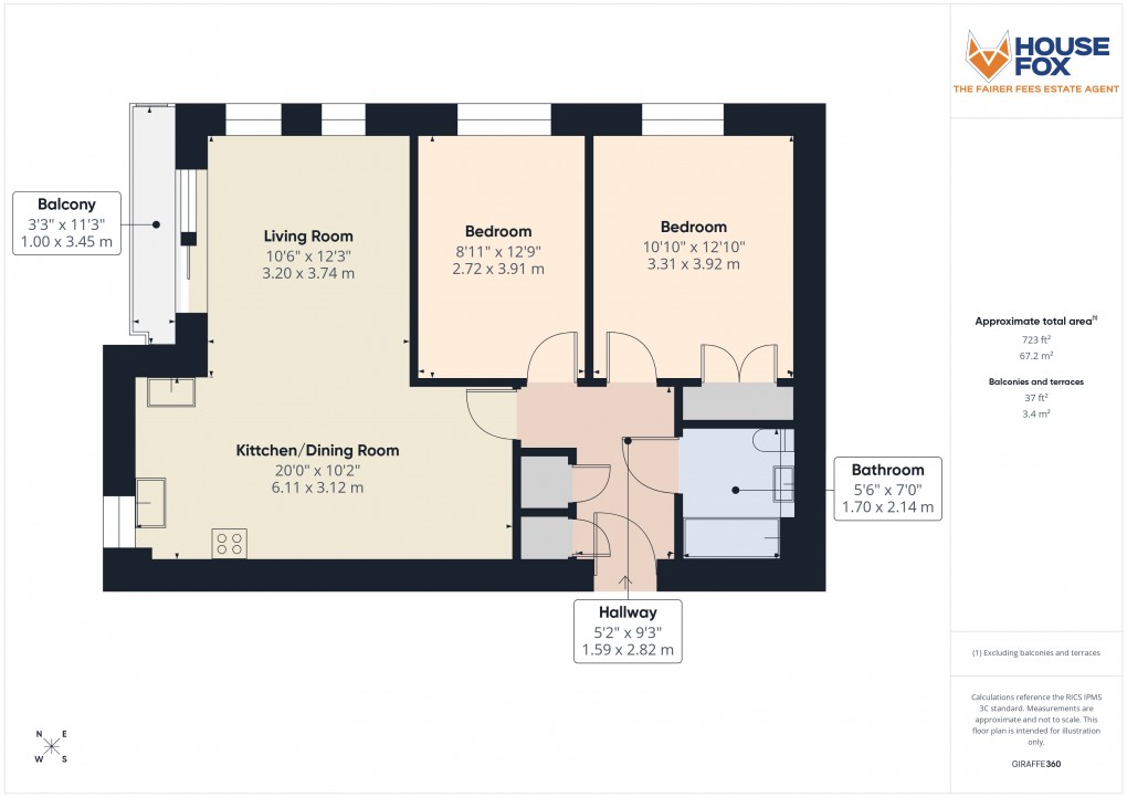 Floorplan for Locking, Weston-Super-Mare, Somerset