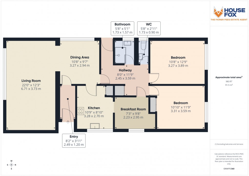 Floorplan for Forest Drive, Weston-Super-Mare, Somerset