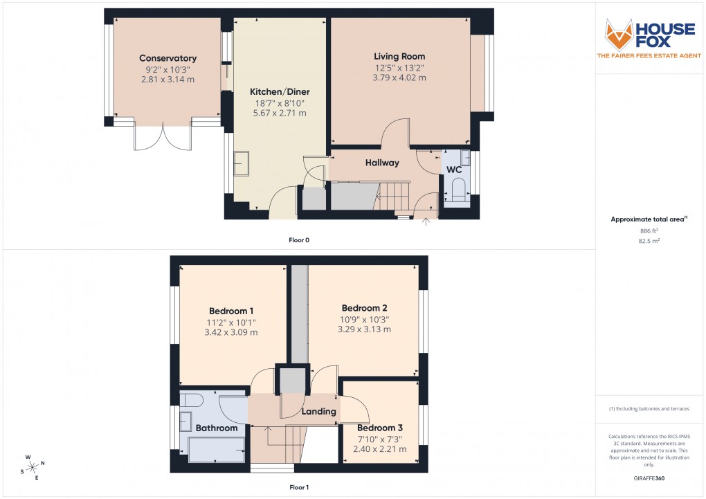 Floorplan for St Marks Road, Worle, Weston-Super-Mare, Somerset