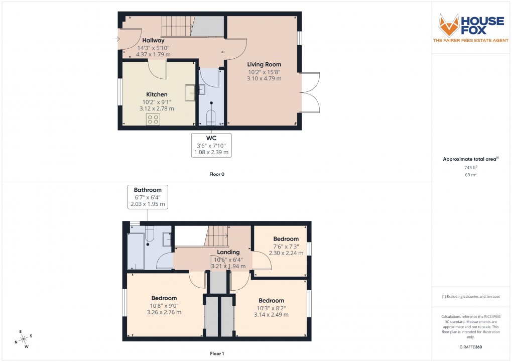 Floorplan for Elborough, Weston-Super-Mare, Somerset