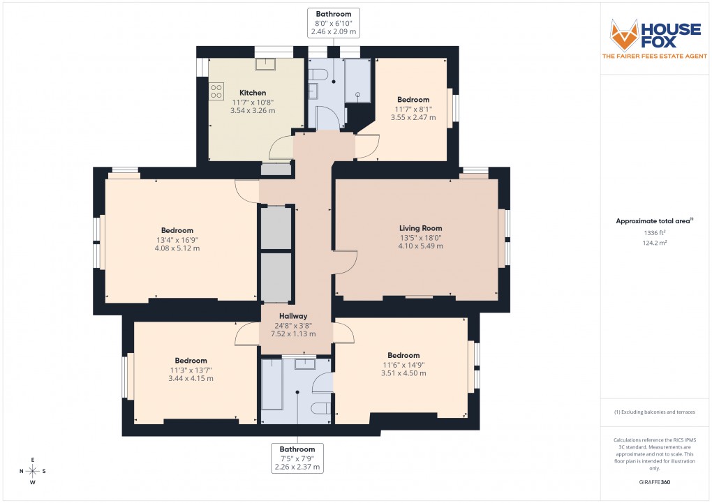Floorplan for Southside, Weston-Super-Mare, Somerset