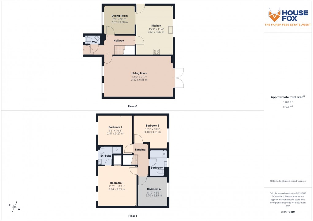 Floorplan for St Georges, Weston-Super-Mare, Somerset