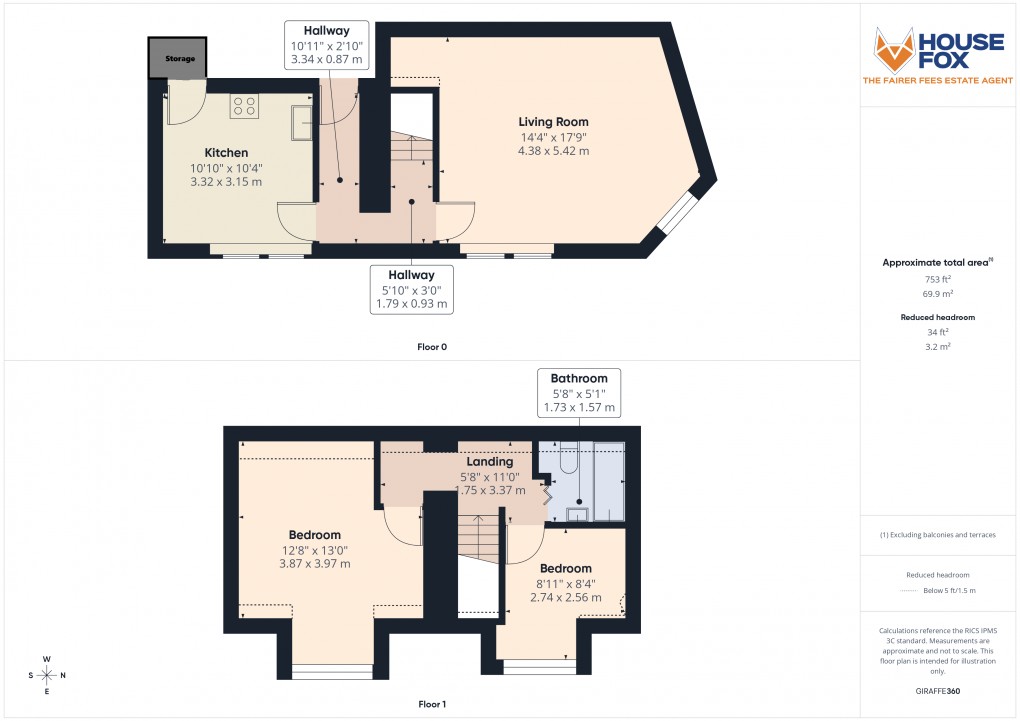 Floorplan for Worle, Weston-Super-Mare, Somerset