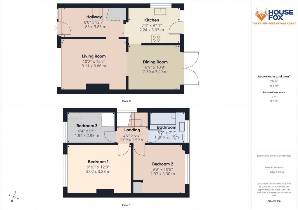 Floorplan for Locking, Weston-Super-Mare, Somerset