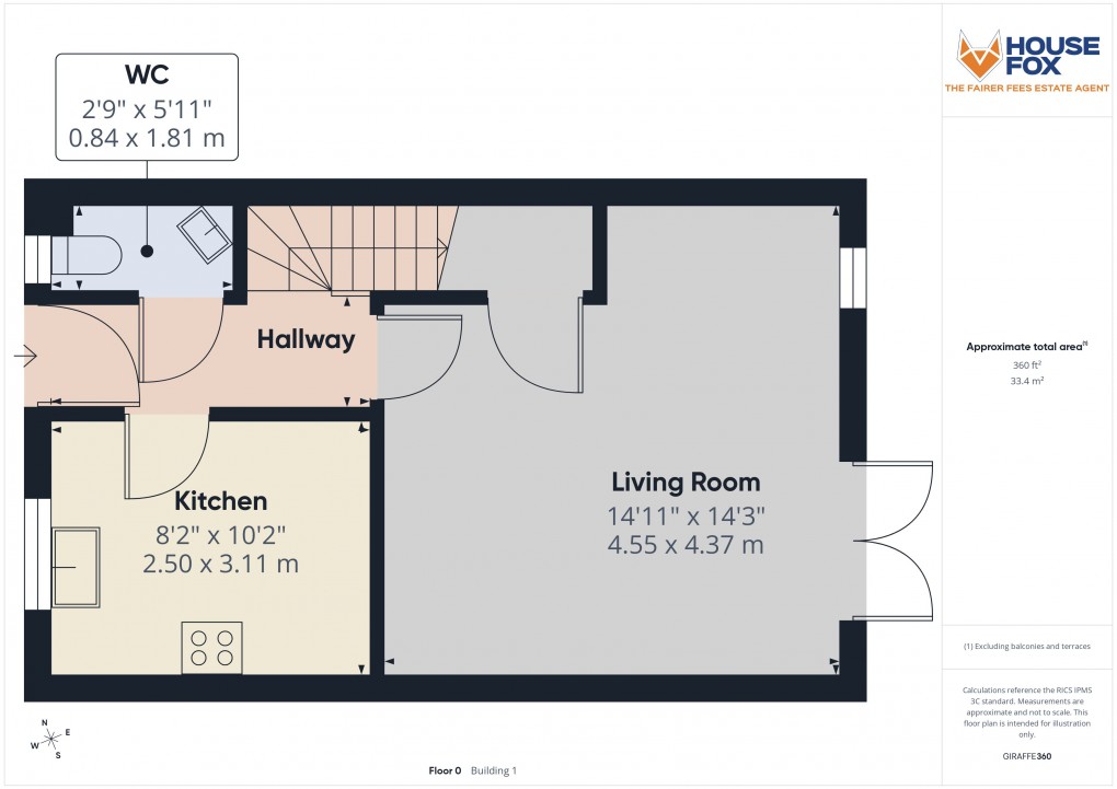 Floorplan for St Georges, Weston-Super-Mare, Somerset