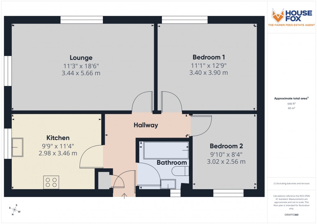 Floorplan for St Georges, Weston-Super-Mare, Somerset