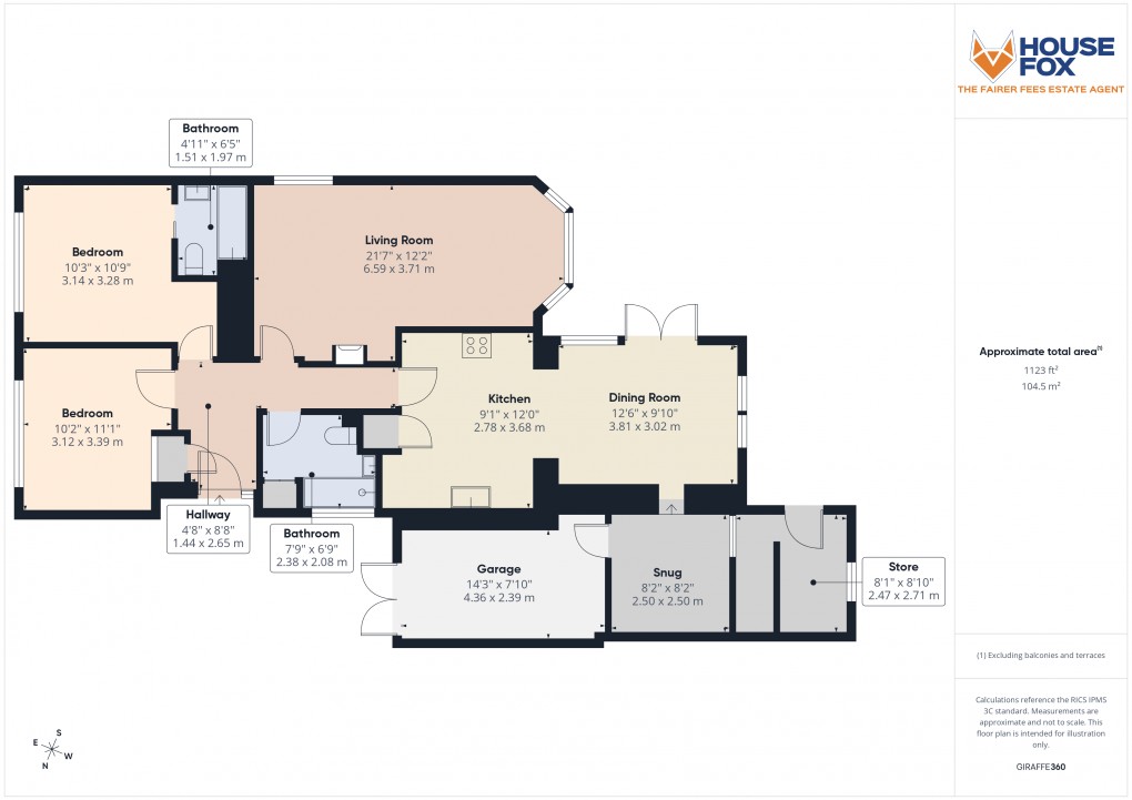 Floorplan for Worle, Weston-Super-Mare, Somerset