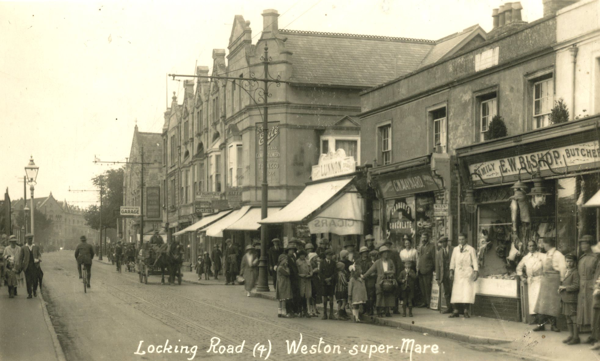 Unlocking the Past: Exploring Locking Road, Weston-super-Mare through a Vintage Postcard